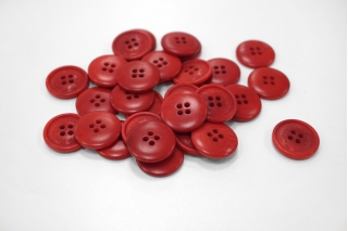 Пуговица костюмно-пальтовая пластик красно-рыжая 20 мм-(L1)- 6012207