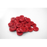 Пуговица костюмно-рубашечная пластик 15 мм красно-рыжая-(A)- 6012210