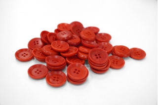 Пуговица костюмно-рубашечная пластик 15 мм красно-рыжая-(L1)- 6012211