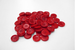 Пуговица костюмно-рубашечная пластик 15 мм красно-рыжая-(L1)- 6012212