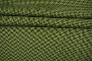 Жаккард хлопковый костюмно-плательный черно-зеленый IDT-K44 22112131