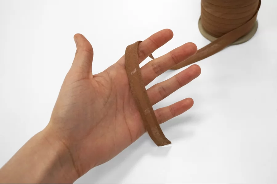 Косая бейка хлопковая 15 мм коричневая  SH-A40 4012280