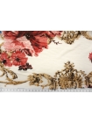 Трикотаж льняной белый цветы Roberto Cavalli TRC-H46/6 U60 19022242