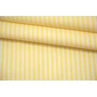 Хлопок рубашечный сирсакер в полоску желто-белый IDT-A10 22032249