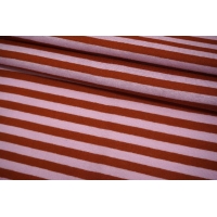 Хлопковый трикотаж лилово-коричневый в полоску IDT-T70 24032228