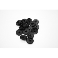 Пуговица костюмно-пальтовая  пластик черная на ножке под кожу 18 мм 3012253