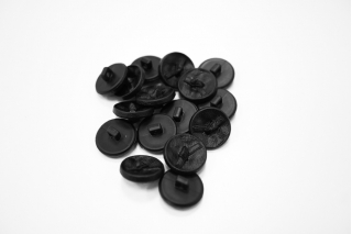 Пуговица костюмно-пальтовая  пластик черная на ножке под кожу 18 мм (S1) 3012253