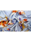 Сатин плательно-блузочный голубой цветы BT-J30 9111360