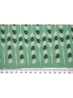 Штапель вискозный орнамент пастельно-зеленый BT-I50 9128653