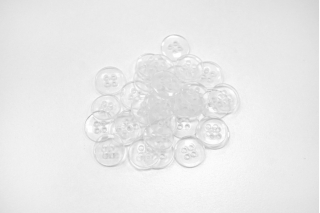 Пуговица плательно-рубашечная пластик прозрачная 13 мм-(A1)- 5032202