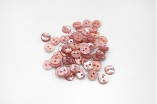Пуговица перламутровая рубашечная пластик нежно-розовая 10 мм-(D1)- 5032224
