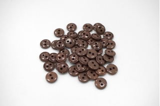 Пуговица глянцевая рубашечная пластик коричневая 11 мм-(Q1)- 5032228