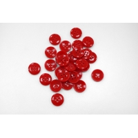 Пуговица глянцевая плательно-рубашечная пластик красная 13 мм-(A)- 5032230