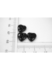 Пуговица глянцевая сердечко плательно-рубашечная пластик чёрная 10 мм-(P)- 5032247