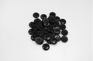 Пуговица рубашечная пластик чёрная 10 мм-(P)- 5032249