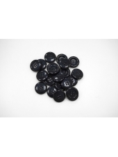 Пуговица глянцевая плательно-костюмная пластик черно-синяя 19 мм под рог-(GH)- 6032214