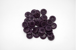 Пуговица плательно-костюмная пластик тёмно-фиолетовая 15 мм(G)- 6032216