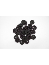 Пуговица матовая плательно-костюмная пластик чёрно-фиолетовая 15 мм-(EF)- 6032217