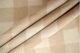 Трикотаж в клетку бежевый IDT Н47/6 Z30 22032243