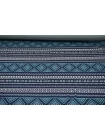 Трикотаж темно-синий орнамент IDT H41/1 X30 23032243