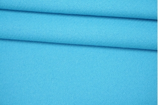 ОТРЕЗ 2 М Пальтовая шерсть фактурная диагональ голубая Lana Vergine TIG (13) 12102203-1