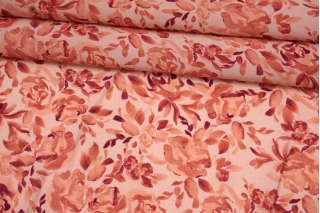 Штапель вискозный цветочный пыльно-розовый ISF-I30 7052256