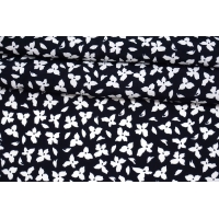 Мраморная креповая вискоза цветочный черно-синяя ISF-H50 8052208