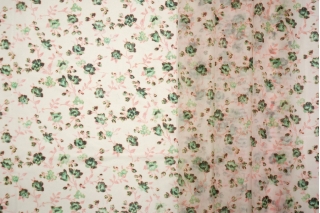 ОПТ ПОД ЗАКАЗ Мягкая сетка розово-зеленая цветы SET FRM 46