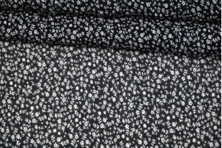 Марлевка-креш хлопковая с шелком черно-белая ISF H33/O20 1072202