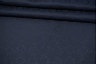Жаккардовая подкладочная ткань темно-синяя ISF H50/FF70 3072256