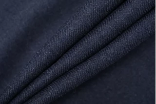 ОТРЕЗ 0,45 М ДЕФЕКТ Костюмно-плательная шерсть темно-синяя FRM (ДФ2) 9062222-2
