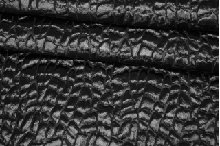 Курточная ткань с шерстью жаккардовая черная BRS H54/GG40 28102205