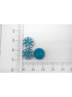 Пуговица рубашечная пластик 12 мм голубая (D1) 3012236