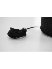 Плоский  хлопковый шнур 5 мм черный KR-2D 5012251