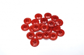 Пуговица рубашечная пластик 12 мм красная (K1) 27122202