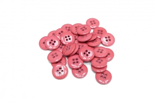 Пуговица рубашечная розовая 15 мм пластик (L1) 27122208