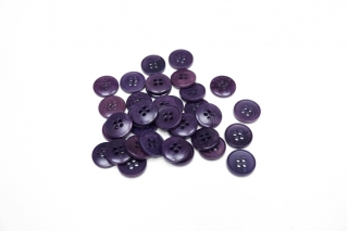 Пуговица рубашечная тёмно-фиолетовая 15 мм пластик (K1) 27122209