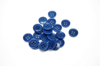 Пуговица рубашечная синяя 13 мм пластик (G1) 27122212