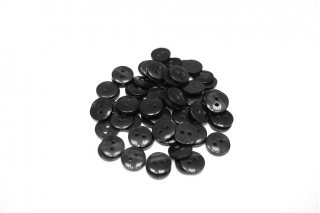 Пуговица рубашечная пластик 13 мм черная-(Q1)- 22122201