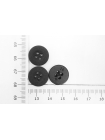 Пуговица рубашечная пластик 15 мм черно-серая (R1) 22122209