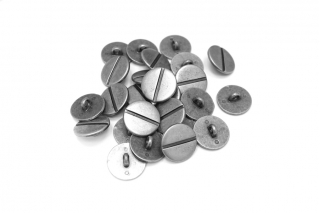Пуговица металлическая чернено-серебристая  17 мм (C2) 22122228