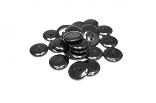 Пуговица рубашечная пластик 15 мм черная (R1) 24122205
