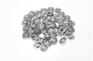 Пуговица рубашечная серебристая 12 мм пластик  (A2) 24122208