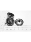 Пуговица металлическая серебристая 25 мм (E2) 24122236