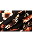 Плательный вискозный сатин Цветы на черном KZ H21/2/J60 10042331