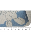 Лен умягченный цветы на голубом KZ H16/C00 18042312