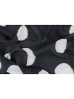 Шелковый крепдешин тонкий Круги Черно-белый Max Mara H31/N30 28042341