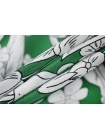 Крепдешин шелковый Max Mara Зеленый Белые цветы КУПОН MM H31/N30 28042344