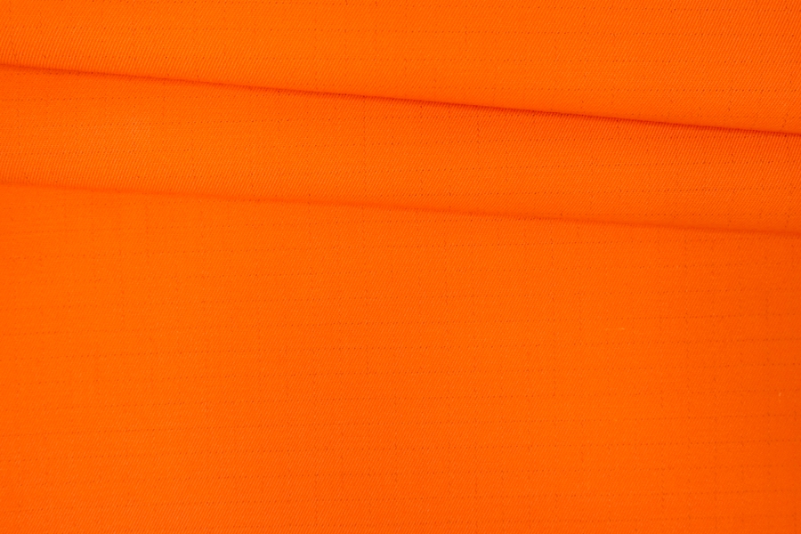 ОТРЕЗ 2 М Костюмный хлопок Оранжевый Клетка (23) 22012307-2