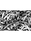 Крепдешин шелковый Абстракция Черно-белый ММ H31/N30 28042304